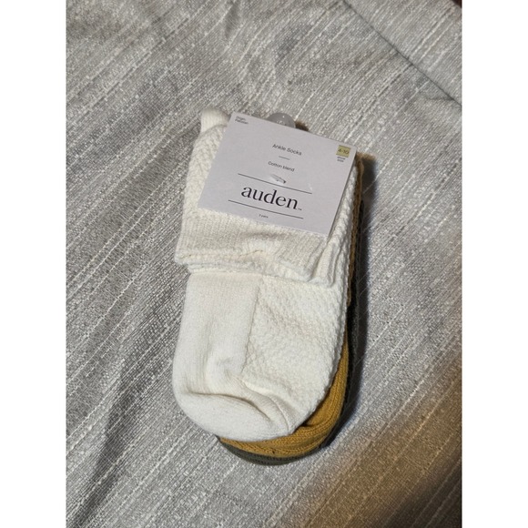 Auden Accessories - Auden Womens Ankle Socks 3 Pairs Cotton Blend Textured Knit Size 4-10